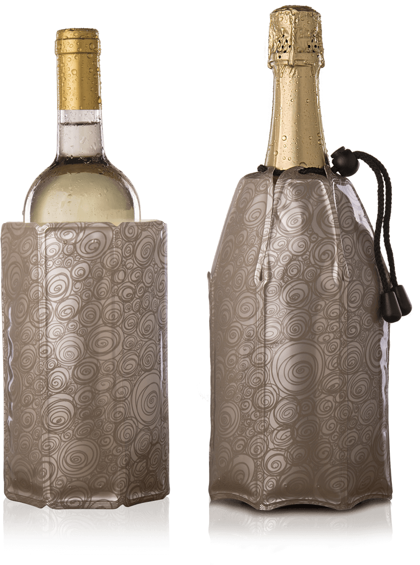 Vacu Vin Kühlmanschette 2er-Set Wein & Champagne Platinum